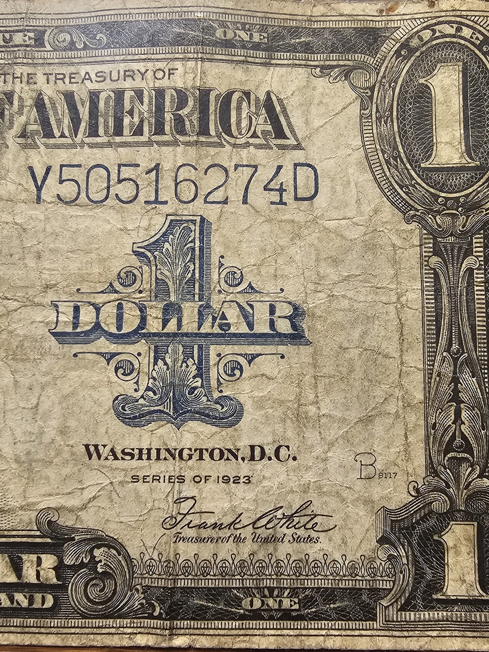 1923 Silver Certificate Banknote, Also Known As The Horse Blanket - Picture 5 of 8
